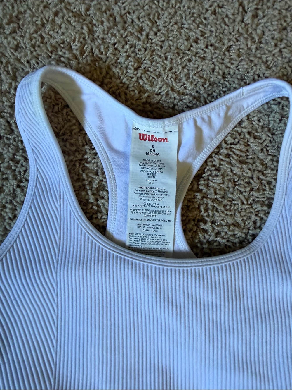Wilson Ribbed Racerback Tank Top and Green Midtown Wrap Tennis Skirt Set - S - Picture 4 of 4